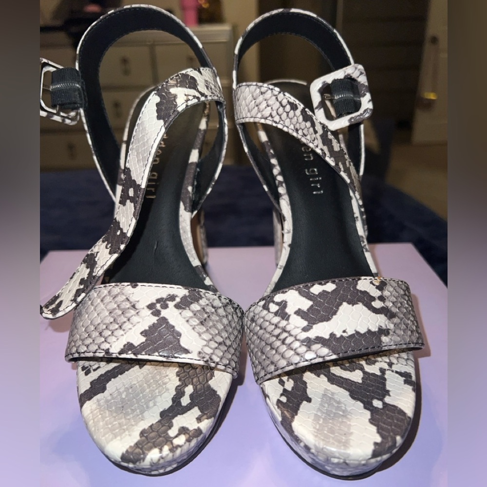 Madden girl snake print heels